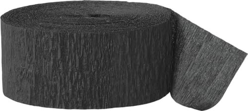 Krepp-Papier Party-Papierschlange - 24 m - Schwarz, 81ft