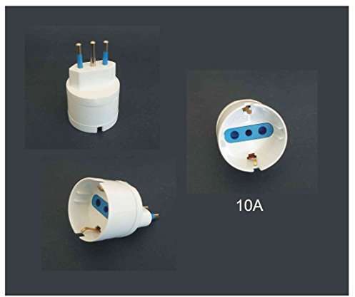 Digitus LP131 Adattatore Presa Tedesca Bipolare e Spina Italiana Elettrica Tripolare 10A
