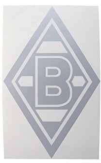 Borussia Mönchengladbach Aufkleber Sticker RAUTE | Silber | Offizieller Fanartikel
