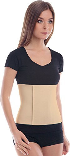 TOROS-GROUP Postpartum Gürtel/Postoperative Binder Bauch Band Elastische 24 cm (XX-Large, Beige)