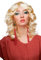 WIG ME UP - 61842-P88 Karneval Fasching Perücke voluminös Blond Hellblond Engel Angel Christkind Mittelscheitel