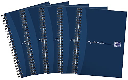 Oxford My Notes A5 Card Cover Wirebound Notebook Ruled and Perforated 100 Page, 5 Notebooks