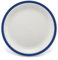 Harfield Duo Plate with Royal Blue Rim 23cm (Pack of 4) Virtually Unbreakable Reusable Polycarbonate Plastic Dishwasher Safe