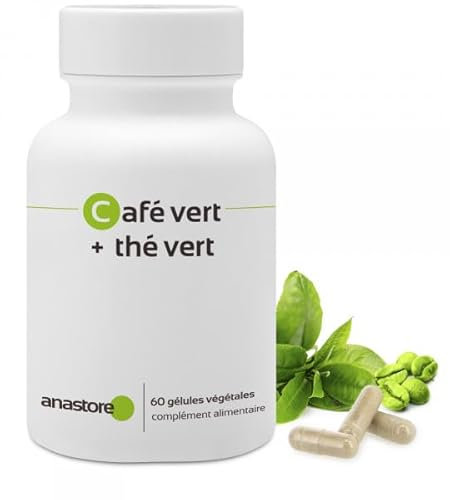 Café vert + Thé vert * 400 mg / 60 gélules * Brûleur de calories puissant