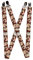 Buckle-Down Herren Hosenträger Tasmanian Devil Expressions Braun, mehrfarbig, One size