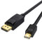 ICZI Câble Mini DisplayPort vers DisplayPort 3M [4K@60Hz],Mini DP vers DP, Cable Displayport Compatible pour MacBook Pro/Air, Surface Pro, Noir