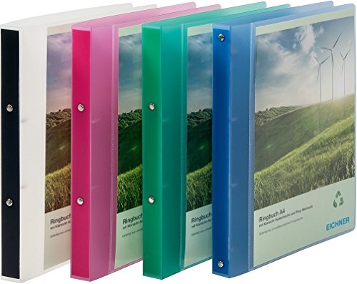PP-presentationsringbok med 2-ringsmekanik, VE: 1 styck, blå transparent