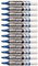 Pentel Maxiflo Marker, trocken abwischbar, mit Keilspitze, 12 Stück, blau