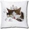 TRIOSK Kissen mit Katze Katzenmotiv Prinzessin Schlaf lustig Katzen Geschenk für Katzenliebhaber Frauen Freundin Mädchen Dekokissen 40x40