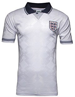 England 1990 World Cup Finals No 19 Retro Shirt White X-Large Polyester