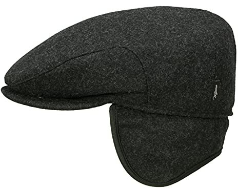 Wigens Christer Melton Flatcap mit Ohrenklappen aus Wolle - Anthrazit (907) - 63 cm