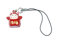 Miniblings Glückskatze Winkekatze Handyanhänger Maneki Neko Katze Manineko rot- Handmade Modeschmuck I Anhänger Handyschmuck Schlüsselanhänger