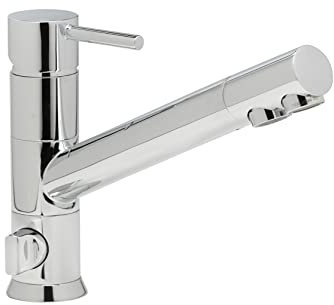 3-Wege-Armatur LUCA Chrom für kaltes, heißes und gefiltertes Wasser. Eine elegante und stillvolle Ergänzung für Ihren Wasserfilter. Einzigartig und patentiert! Made in Italy! Küchenarmatur , Spültischarmatur , Mischbatterie , Dreiwege Wasserhahn , Dreiwegehan . Für Osmoseanlagen Trinkwasseranlagen