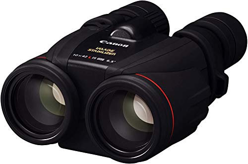 Canon 10x42L IS WP Fernglas (10 fache Vergrößerung, Premium Fernglas, wasserresistent, Feldstecher, IS Bildstabilisator, manuelle Fokussierung, Dioptrinkorrektur, Porroprisma II), schwarz, 0155B010AA