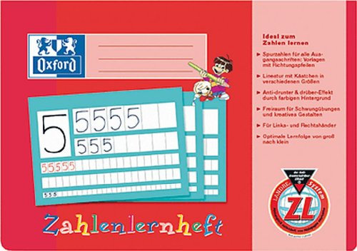 Oxford Zahlen- und Rechenheft/384401600 DIN A4 quer ZL 90 g/qm