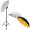 DynaSun W969S Kit Set da Studio Professionale, Supporto Cavalletto Stativo, Portalampada, Ombrello Diffusore Bianco, Ombrello Riflettente Argento e Ombrello Riflettore Oro/Nero per Illuminatore Luci Flash