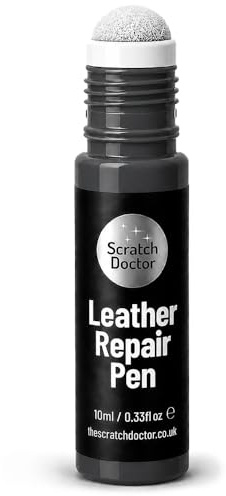 Scratch Doctor Leather Repair Pen Scratch Remover Colour Repair for Leather Faux Vinyl Furniture Sofas Car Seats Shoes Bags (Dark Grey, 10ml)