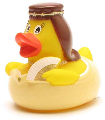 Duckshop I Quietscheente Sissi I Badeente I L: 8,5 cm I inkl. Badeenten-Schlüsselanhänger im Set