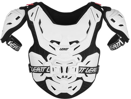 Leatt 5.5 Unisex Erwachsene Brustschutz, Weiß/Schwarz, One Size