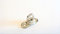 25 x Drehverschluss Messing vernickelt für Ovalöse 17x11 mm, Plane Drehwirbel (8mm)