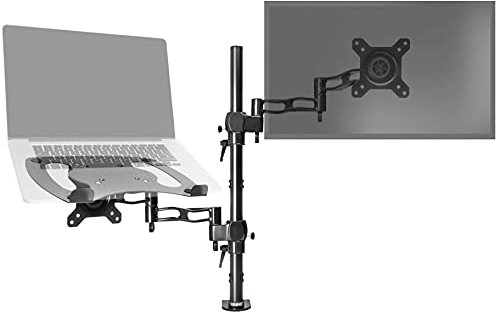 Duronic DM35L1X1 Monitorhalterung, Tischhalterung, Monitorarm für PC und Laptop, 13-27 Zoll, Universell kompatibel mit VESA 75/100 Bildschirmen