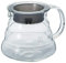 Hario V60 Range Server | Glass Portable Heat Resistant Coffee Pot & Serving Jug with Handle, Clear, 360ml
