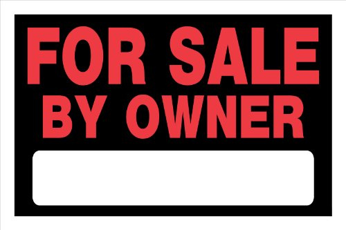Hillman 839930 for Sale by Owner Sign with Space for Fill in, Black and Red Plastic, 8x12 Inches, 1-Sign