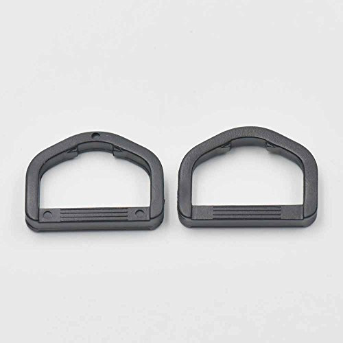D-Ring für Band, Nylon, Gurtband, Schnallen, schwarz, 25 mm, 50 Stück
