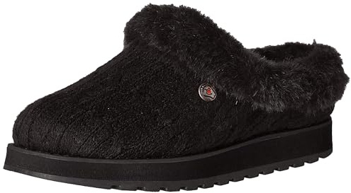 Skechers Women's Keepsakes – Ice Angel Slipper, Black, 6 Wide