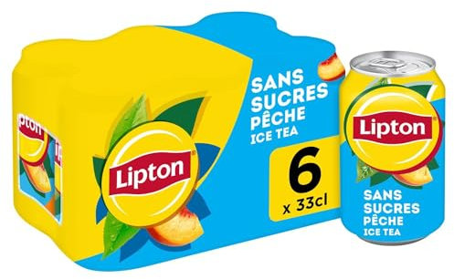 Lipton Ice Tea Zéro Pêche Canette 6 x 33 cl
