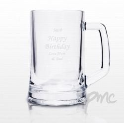 Personalised Engraved Glass Pint Stern Tankard