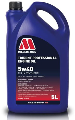 Millers Oils Trident Longlife 5w40 5 L Container