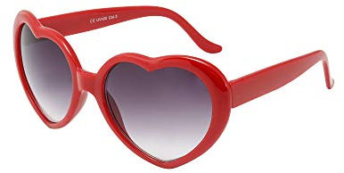 ASVP Shop Heart Shaped Sunglasses Vintage Love Cat Eye Style for Women - Fashionable Retro Ladies Eyewear