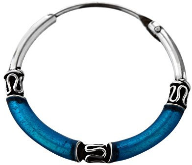 NKlaus Plata Individual Azul Radiante Lusia 20mm Plata de Ley 925 6466