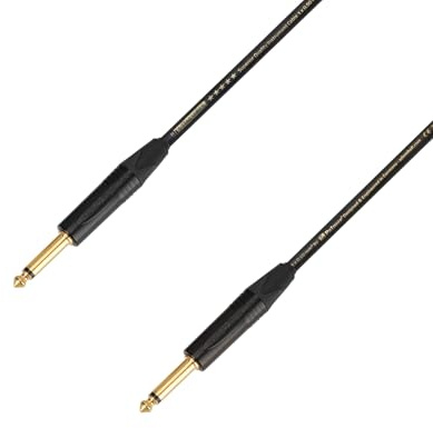 Adam Hall Cables 5 STAR IPP 0300 PALMER CABLE - Instrumentenkabel, Neutrik 6,3mm Klinkenstecker mono auf 6,3mm Klinkenstecker mono, schwarz, 3m
