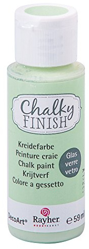 Rayher Hobby 38866432 Chalky Finish for glass, Flasche 59 ml, jade