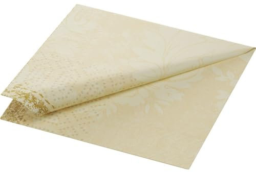 DUNI Zelltuch Serviette Royal Cream, 33x33cm, 1/4Falz, Packung á 250 Stück