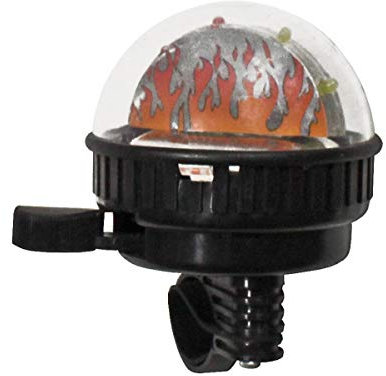 Maui Toys Kinder Fahrradklingel mit Leuchteffekt 5 LEDs Fahrrad Schelle Glocke, Farbe:Schwarz, Herstellernummer:BLO110025117_schwarz