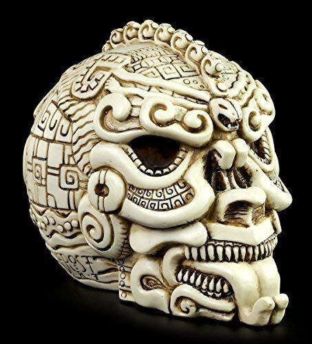 Derek W Frost Totenkopf - Azteken Schädel weiß - Figur Totenschädel Maya