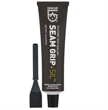 GEAR AID Seam Grip SIL Silicone Sealant for Silnylon Tents and Tarps, Clear, 1.5 oz