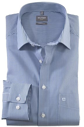 OLYMP Herren Oberhemd Langarm - Level Five, Comfort Fit, 100% Baumwolle & New Kent Kragen - Pflegeleichtes Hemd Herren