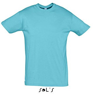 Sol'S Imperial Men's Short-Sleeved T-Shirt with Round Neck 100% Thick Cotton - Turquoise - X-Large