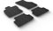 Satz Gummimatten kompatibel mit Audi A3 (8V) HB/Sportback/Limousine 2012-2020 (T Profil 4 teilig + Montage-clips)