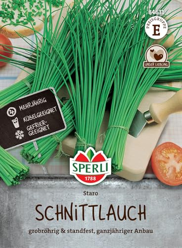 Sperli Schnittlauchsamen Staro 84631, Kräutersaat | Kräutersamen für einen grobröhrigen und standfesten Schnittlauch, aromatisch, Aussaat ab April bis Juni, mehrjährig