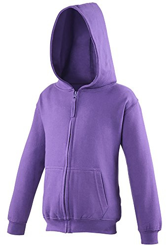 AWDis Kids Unisex Hooded Sweatshirt/Hoodie/Zoodie (5-6) (Purple)