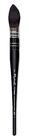 Raphael SoftAqua Synthetic Squirrel Watercolor Brush, Quill, 6