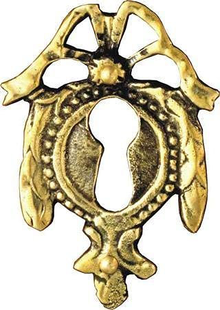 Antikhof Möbelbeschlag Barock Messing gegossen Patiniert,Größe: 4,7 x 6,5 cm,Bestellnummer: KL 10
