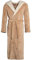 CelinaTex Texas Bademantel Kapuze M beige creme Mikrofaser Damen Herren Morgenmantel Coral Fleece Mantel