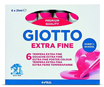 Giotto 3550 10 Temperafarbe, Magenta, 11.5 x 2.2 x 10.3 cm