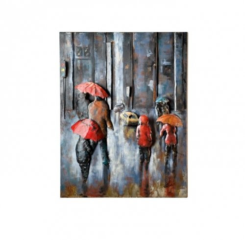 Gilde Metall Bild Rainy Traffic (38641) NEU
